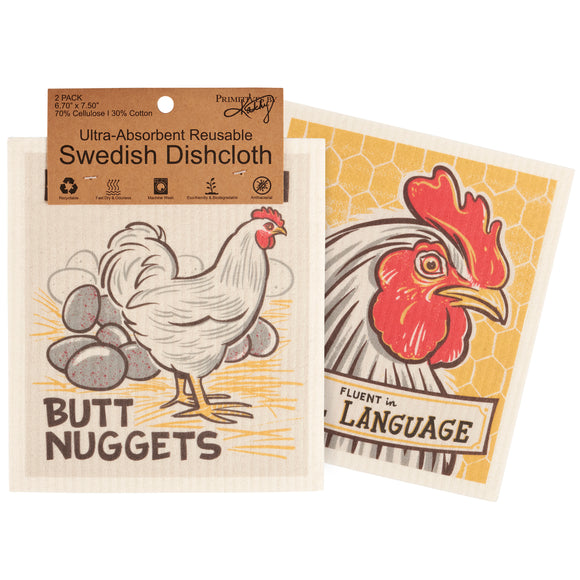 Fowl Language Swedish Dishcloth Set