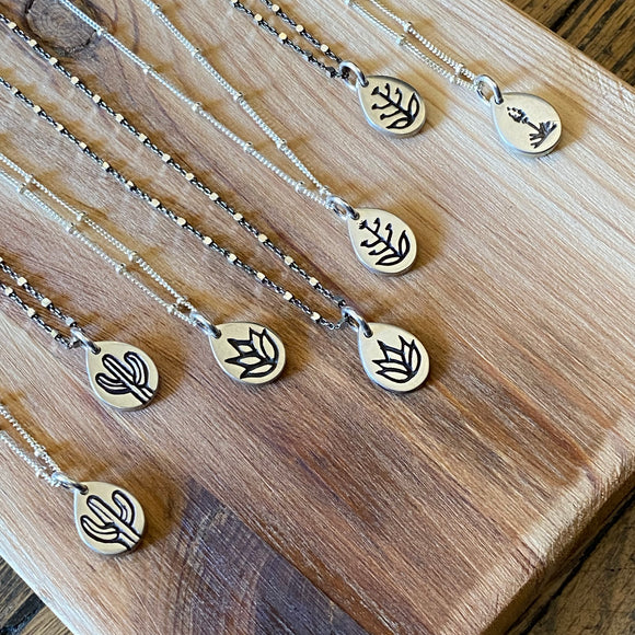 Tiny Drop Necklaces by Cactus Bloom Designs