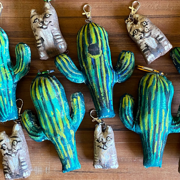 Painted Fabric Keychains by Isaac Lange