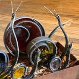 Reclaimed Glass Lawn Ornaments by Bottle Rocket Design