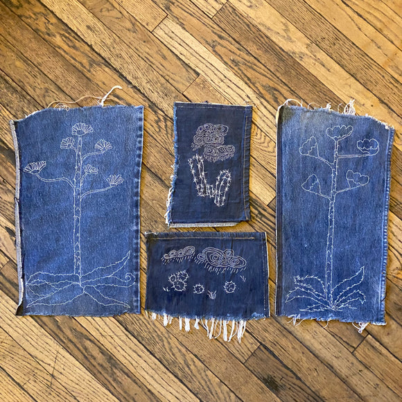 Reclaimed Denim Tapestries by Trasherella