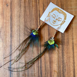 Natural Feather Earrings by Ivy