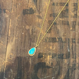 Dainty Turquoise Pendant by Lumenrose