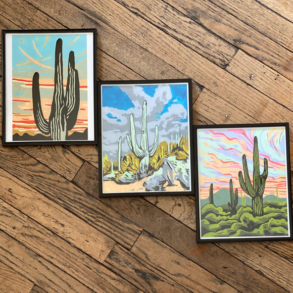 Framed Saguaro Giclée Prints by Jenna Tomasello