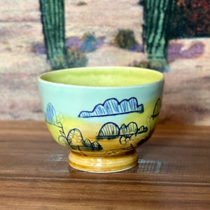 Monsoon Graffiti Tea Bowls by Connected Earth Clay and Art Works