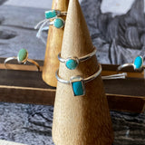 Dainty Turquoise Rings by Forged Silver Dust