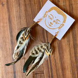 Natural Feather Earrings by Ivy