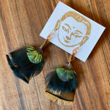 Natural Feather Earrings by Ivy