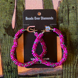 Beaded Heart Hoops by Beads Over Diamonds