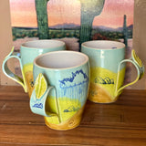 Monsoon Graffiti Mugs by Connected Earth Clay and Art Works