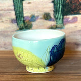 Monsoon Graffiti Tea Bowls by Connected Earth Clay and Art Works