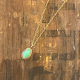 Dainty Turquoise Pendant by Lumenrose