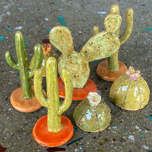 Ceramic Cacti by Mehgan on the Moon