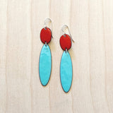Enameled Two-Piece Earrings by Little Toro Designs