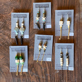Bone Accent Earrings by Heliotrope*