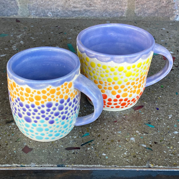 Ceramic Spotted Mugs by Mehgan on the Moon