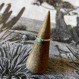 Dainty Turquoise Rings by Forged Silver Dust