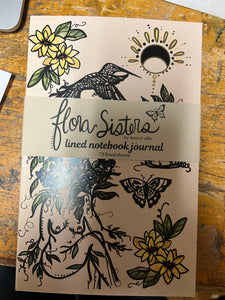 Flora Sisters Lined Notebook by Marcy Ellis