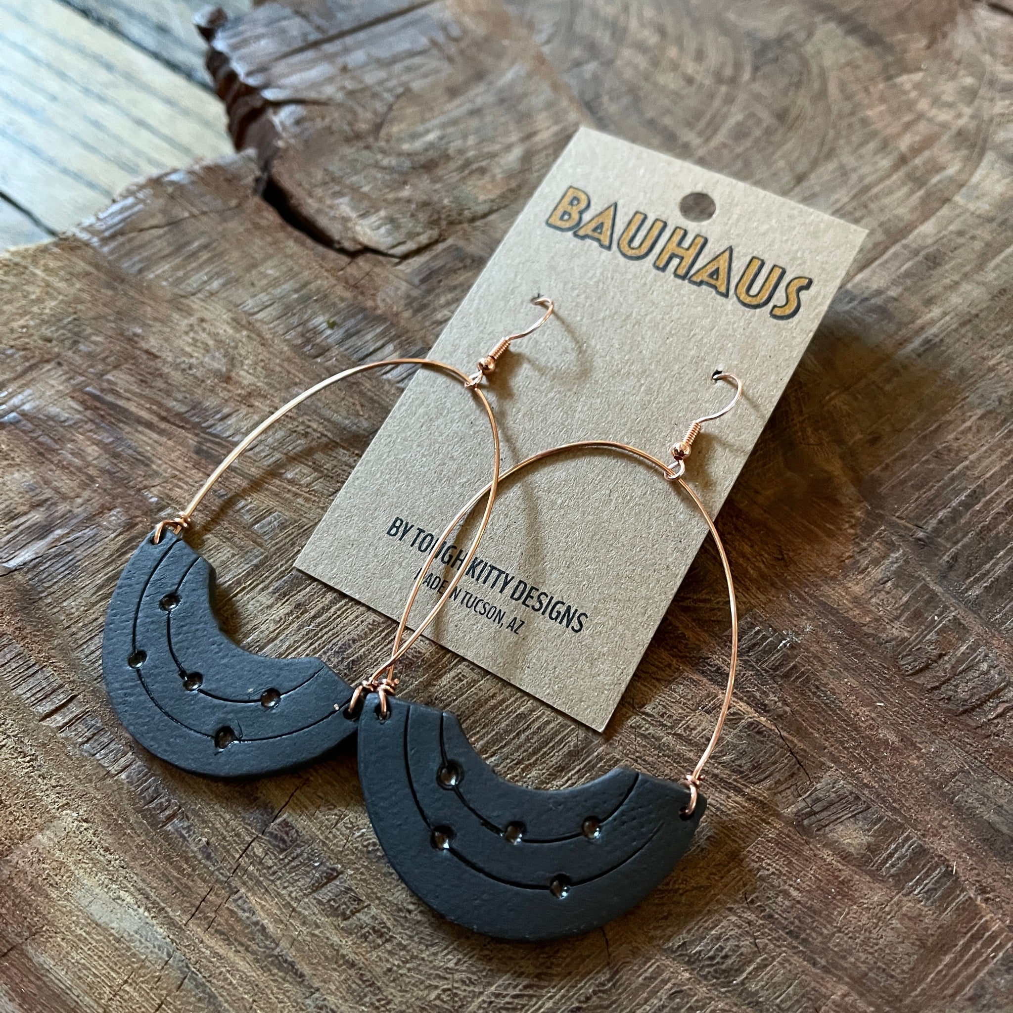 Earrings blackened outlet silver - Bauhaus IV