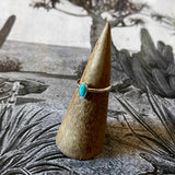 Dainty Turquoise Rings by Forged Silver Dust