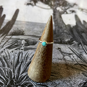 Dainty Turquoise Rings by Forged Silver Dust