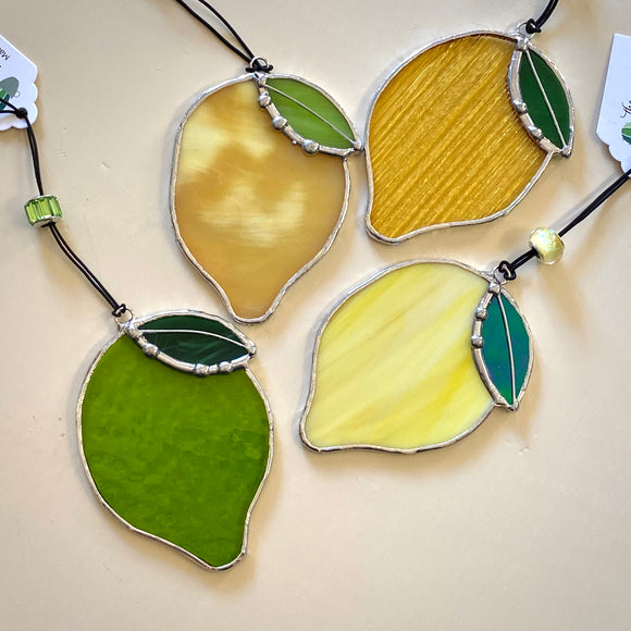 Stained Glass Citrus Sun Catchers by The Glass Desert