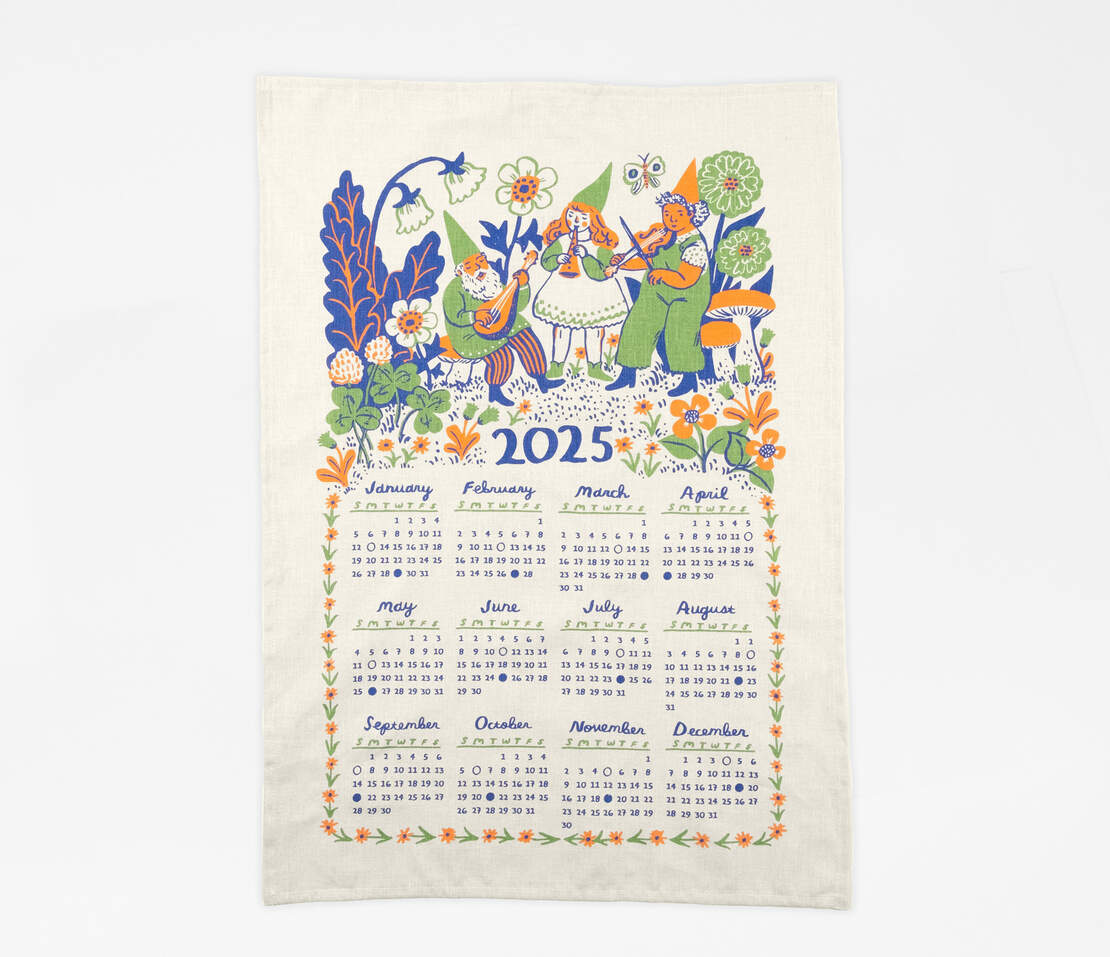 2025 Tea Towel Calendar Pop Cycle Tucson