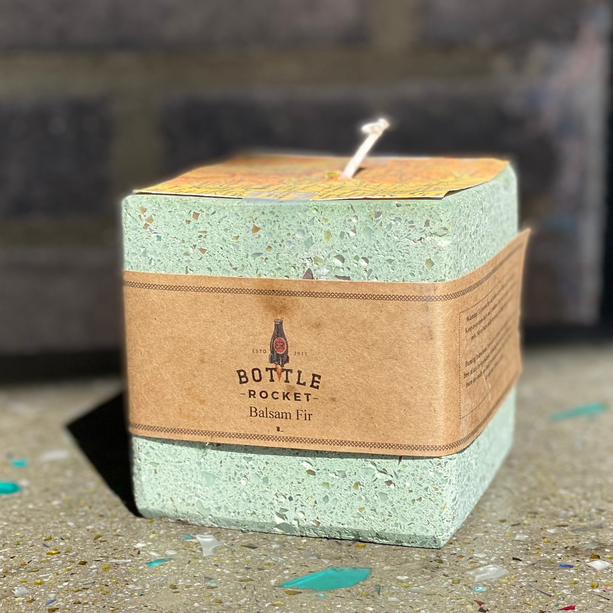 Soy Candle in Concrete Cube – Pop Cycle Tucson